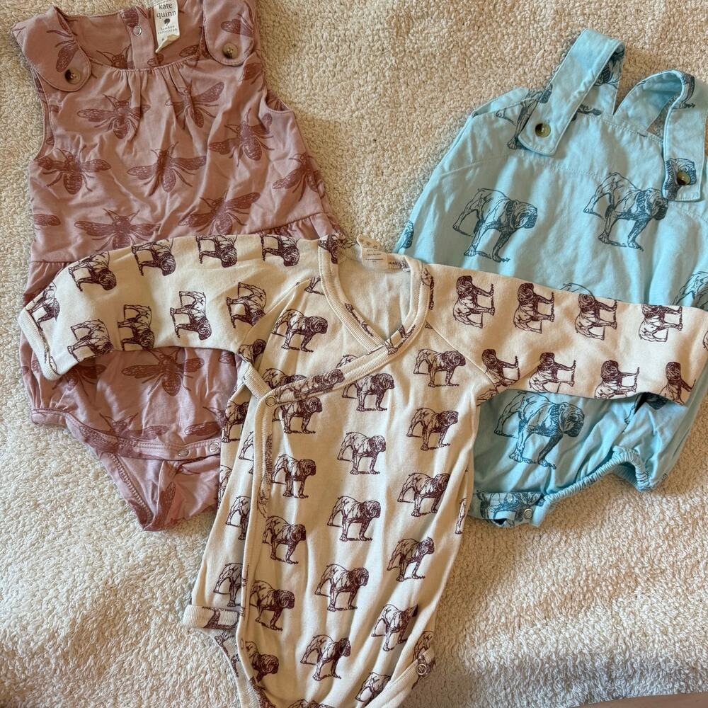KATE QUINN BUNDLE Printed One Piece Outfits Size 6-12 Months casual summer